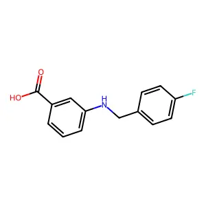 3-[(4-Fluorobenzyl)amino]benzoic acid structure