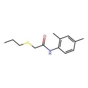N-(2,4-dimethylphenyl)-2-propylsulfanylacetamide structure