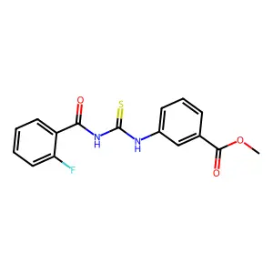 Methyl 3-({[(2-fluorophenyl)carbonyl]carbamothioyl}amino)benzoate structure
