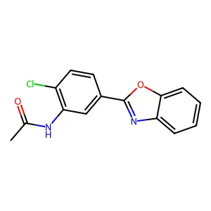 N-[5-(1,3-benzoxazol-2-yl)-2-chlorophenyl]acetamide structure