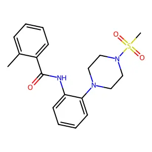 2-methyl-N-[2-(4-methylsulfonylpiperazin-1-yl)phenyl]benzamide structure