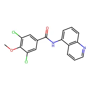 3,5-dichloro-4-methoxy-N-quinolin-5-ylbenzamide structure