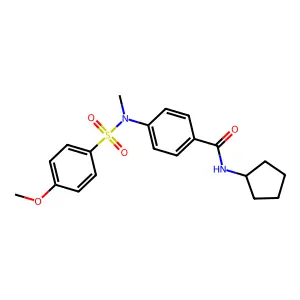 N-cyclopentyl-4-[(4-methoxyphenyl)sulfonyl-methylamino]benzamide structure