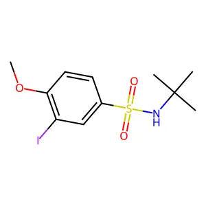 N-tert-butyl-3-iodo-4-methoxybenzenesulfonamide structure