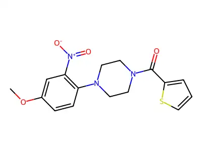 [4-(4-Methoxy-2-nitrophenyl)piperazin-1-yl]-thiophen-2-ylmethanone structure