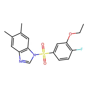 1-(3-Ethoxy-4-fluorophenyl)sulfonyl-5,6-dimethylbenzimidazole structure