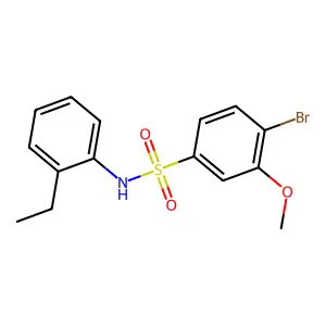 [(4-Bromo-3-methoxyphenyl)sulfonyl](2-ethylphenyl)amine structure