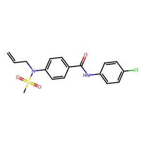 N-(4-chlorophenyl)-4-[methylsulfonyl(prop-2-enyl)amino]benzamide structure