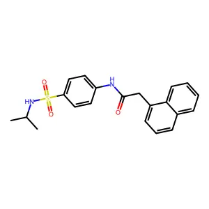 N-{4-[(isopropylamino)sulfonyl]phenyl}-2-(1-naphthyl)acetamide structure