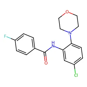N-(5-chloro-2-morpholin-4-ylphenyl)-4-fluorobenzamide structure