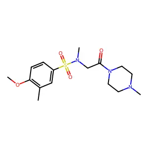 4-methoxy-N,3-dimethyl-N-[2-(4-methylpiperazin-1-yl)-2-oxoethyl]benzenesulfonamide structure