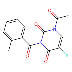 1-Acetyl-5-fluoro-3-(2-methylbenzoyl)-2,4(1H,3H)-pyrimidinedione structure