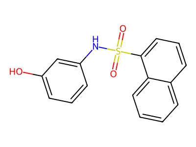 N-(3-hydroxyphenyl)naphthalene-1-sulfonamide structure
