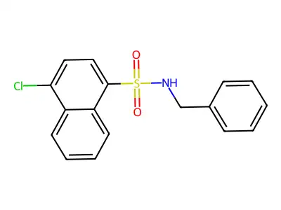 N-benzyl-4-chloronaphthalene-1-sulfonamide structure