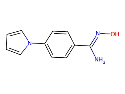 N'-hydroxy-4-pyrrol-1-ylbenzenecarboximidamide structure