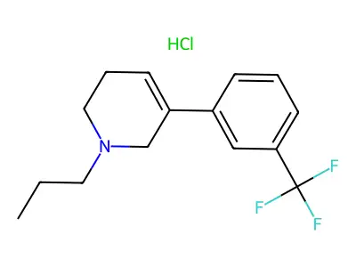 1-Propyl-3-(3-trifluoromethylphenyl)-1,2,5,6-tetrahydropyridine hydrochloride structure