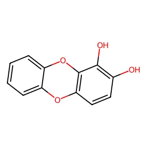 Dibenzo(b,e)(1,4)dioxin-1,2-diol structure