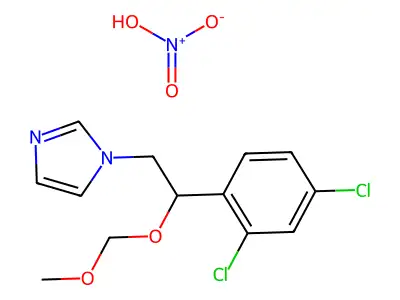 1H-Imidazole, 1-(2-(2,4-dichlorophenyl)-2-(methoxymethoxy)ethyl)-, mononitrate structure