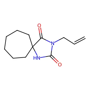 1,3-Diazaspiro(4.6)undecane-2,4-dione, 3-allyl- structure