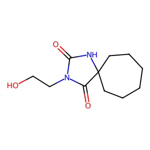 1,3-Diazaspiro(4.6)undecane-2,4-dione, 3-(2-hydroxyethyl)- structure