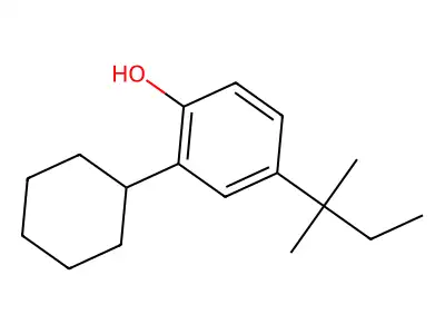Phenol, 2-cyclohexyl-4-(1,1-dimethylpropyl)- structure