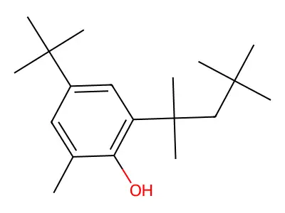 Phenol, 4-(1,1-dimethylethyl)-2-methyl-6-(1,1,3,3-tetramethylbutyl)- structure