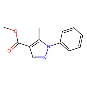 Methyl 5-methyl-1-phenylpyrazole-4-carboxylate structure
