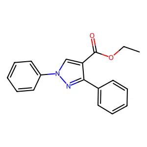 Ethyl 1,3-diphenyl-1H-pyrazole-4-carboxylate structure