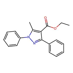 Ethyl 5-methyl-1,3-diphenyl-1H-pyrazole-4-carboxylate structure