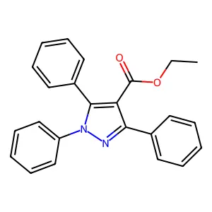 1H-Pyrazole-4-carboxylic acid, 1,3,5-triphenyl-, ethyl ester structure