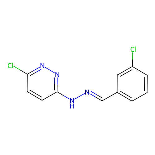 6-chloro-N-[(E)-(3-chlorophenyl)methylideneamino]pyridazin-3-amine structure
