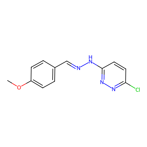 6-chloro-N-[(4-methoxyphenyl)methylideneamino]pyridazin-3-amine structure