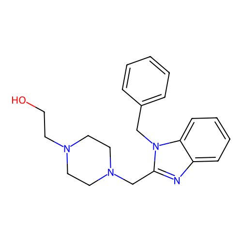 2-(4-{[1-Benzylbenzimidazol-2-yl]methyl}piperazinyl)ethan-1-ol structure