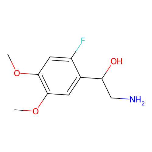 Benzeneethanamine, 2-fluoro-beta-hydroxy-4,5-dimethoxy- structure
