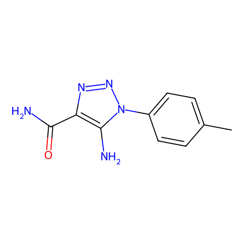 5-amino-1-(4-methylphenyl)-1H-1,2,3-triazole-4-carboxamide structure
