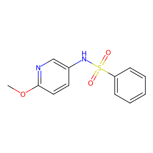 N-(6-methoxypyridin-3-yl)benzenesulfonamide structure