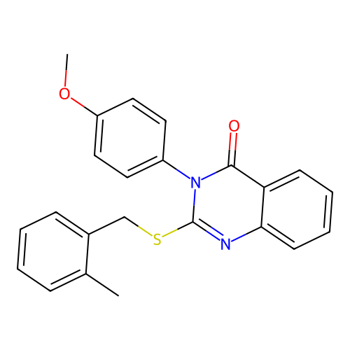 3-(4-methoxyphenyl)-2-[(2-methylbenzyl)sulfanyl]quinazolin-4(3H)-one structure