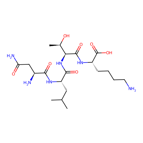 H-Asn-Leu-Thr-Lys-OH structure