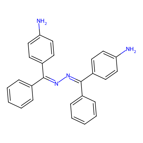(4-Aminophenyl)(phenyl)methanone [(4-aminophenyl)(phenyl)methylene]hydrazone structure