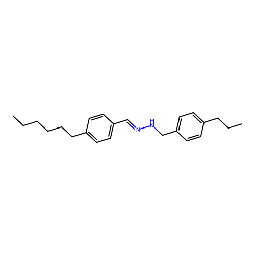 N-[(4-hexylphenyl)methylideneamino]-1-(4-propylphenyl)methanamine structure