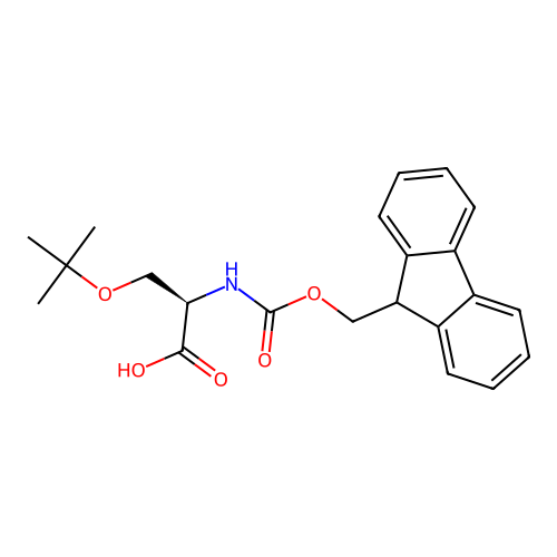 9-fluorenylmethyloxycarbonyl-D-Ser(t-butyl)-OH structure