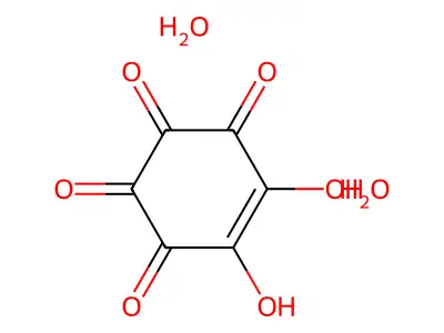 5,6-Dihydroxycyclohex-5-ene-1,2,3,4-tetraone dihydrate structure