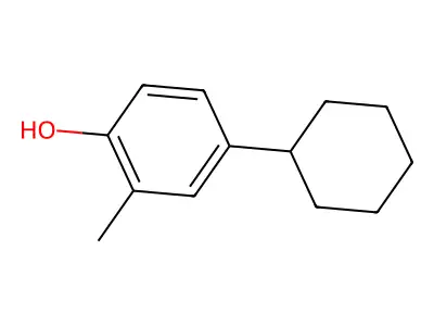Phenol, cyclohexyl-2-methyl- structure