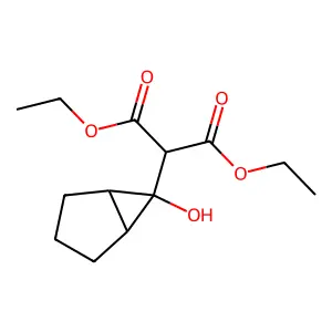Diethyl (6-hydroxybicyclo[3.1.0]hexan-6-yl)propanedioate structure