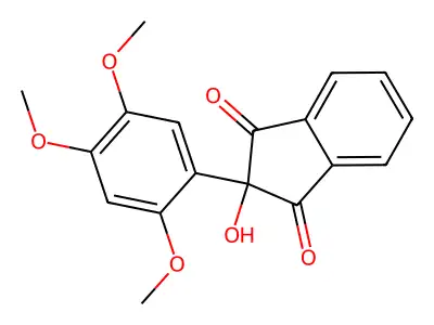 1,3-Indandione, 2-hydroxy-2-(2,4,5-trimethoxyphenyl)- structure