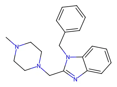 1-benzyl-2-[(4-methylpiperazin-1-yl)methyl]-1H-benzimidazole structure