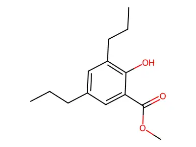 Salicylic acid, 3,5-dipropyl-, methyl ester structure
