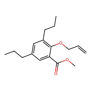 Benzoic acid, 2-(allyloxy)-3,5-dipropyl-, methyl ester structure