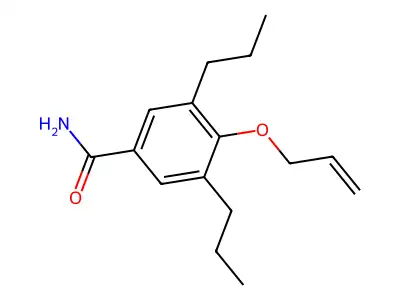 Benzamide, 4-allyloxy-3,5-dipropyl- structure