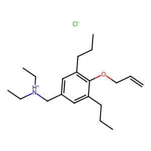 Benzylamine, 4-(allyloxy)-N,N-diethyl-3,5-dipropyl-, hydrochloride structure